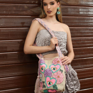Bolso Grande Corazones y Flores