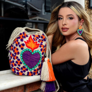 Bolso Grande Corazón Morado
