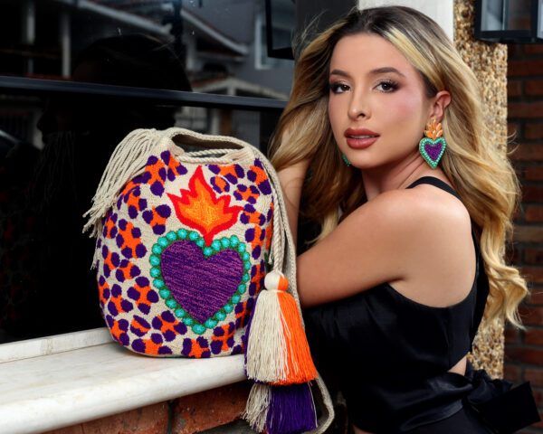 Bolso Grande Corazón Morado